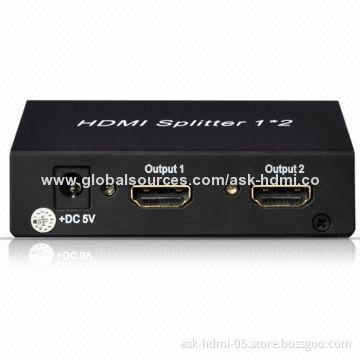 2-way HDMI Splitter, V1.3 Certified for Full HD 1,080P with Deep Color and HD Audio